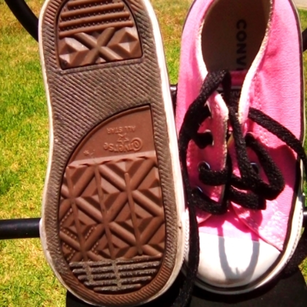 CONVERSE ALL ⭐ STAR PINK tennis shoes 👟 US Size 7 - Picture 3 of 4